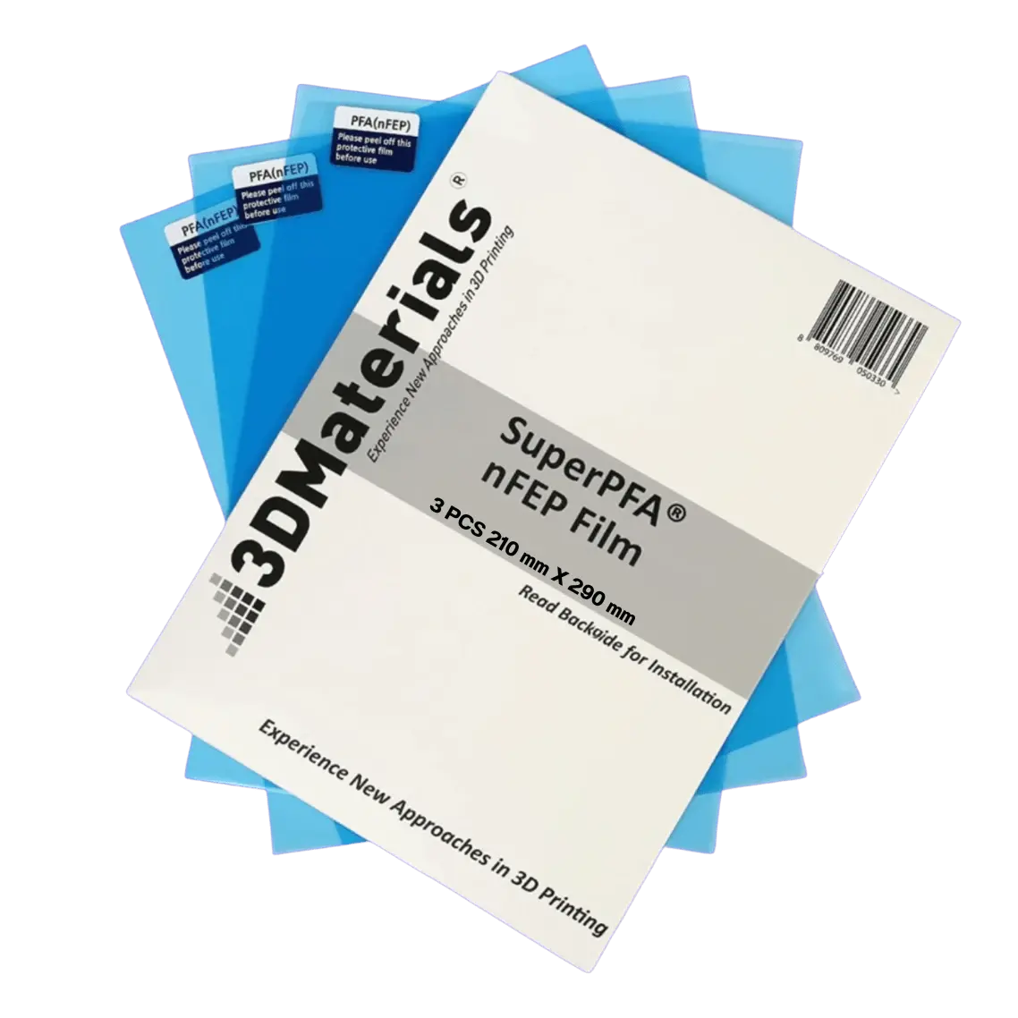 3DMaterials NFEP Film SuperPFA 290 mm x 210 mm (3 piezas)