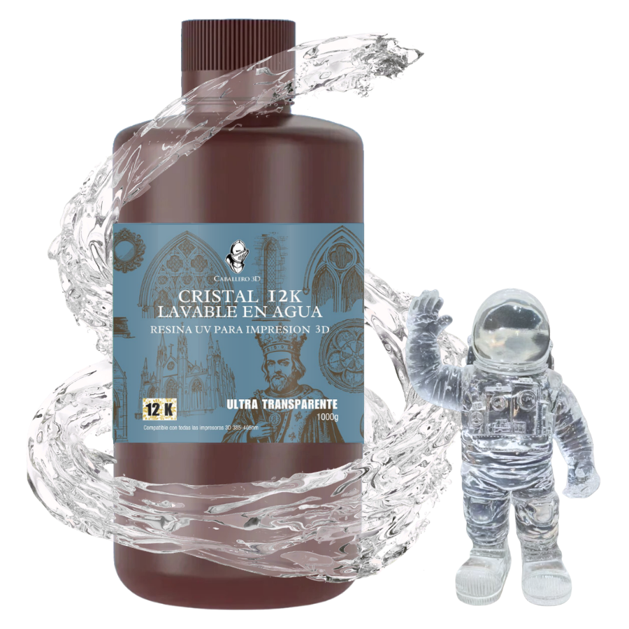 Caballero 3D Cristal 12K Lavable en Agua