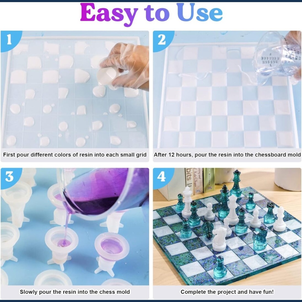 Let's Resin Molde de Ajedrez - Imagen 4