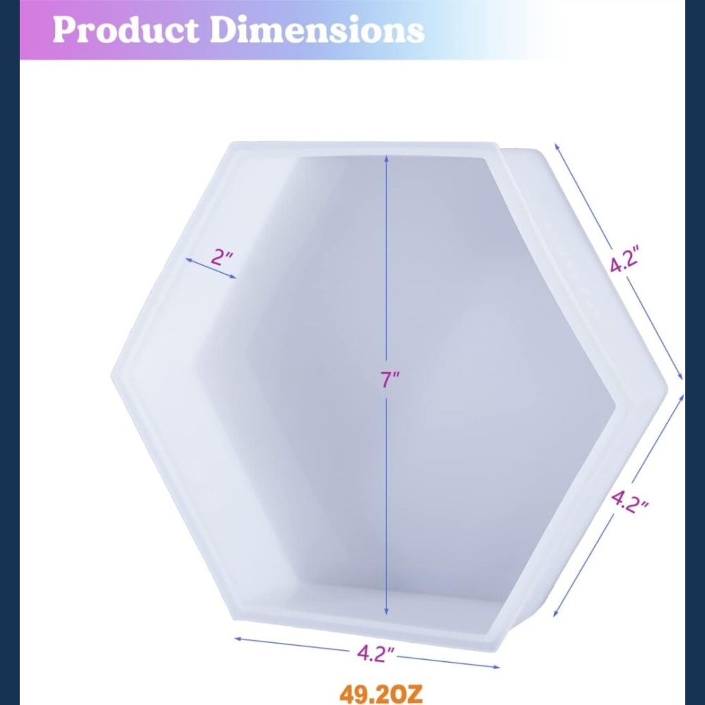 Let's Resin Molde Hexagonal - Imagen 2