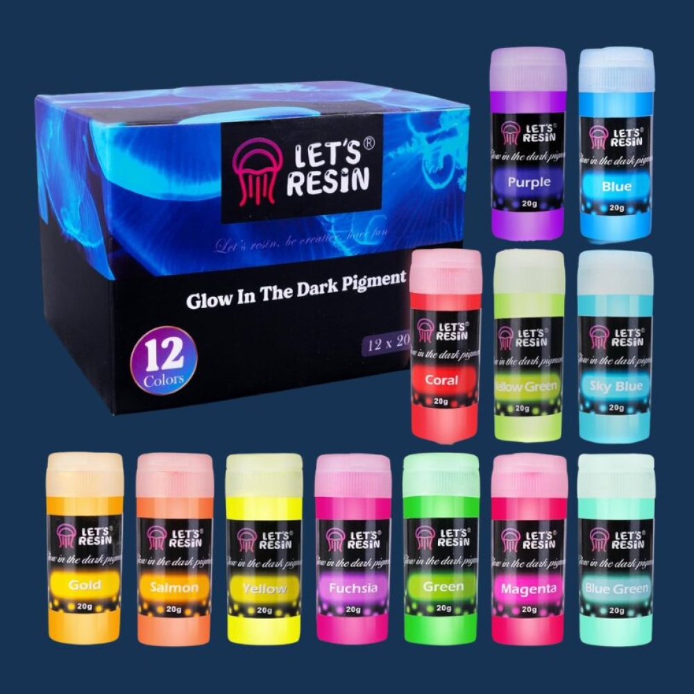 Let's Resin 12 Colores Glow in Dark