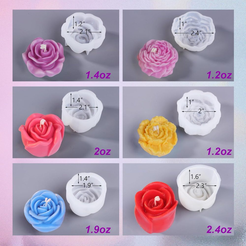 Let's Resin 6 Moldes de Flores - Imagen 5