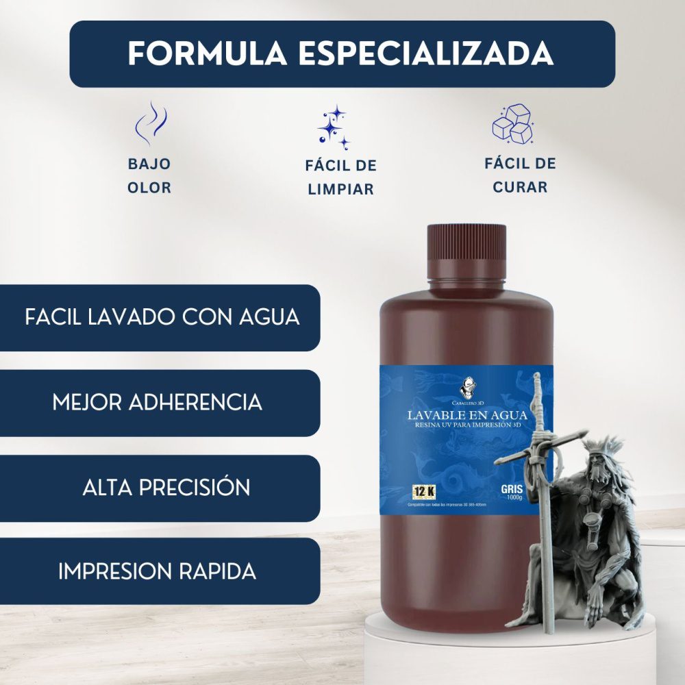 Caballero 3D Lavable en Agua 12K - Imagen 2