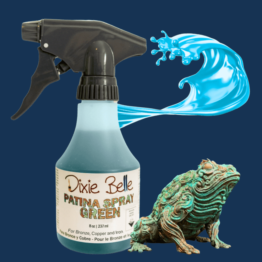 Spray Dixie Belle Patina color verde para efecto oxidado