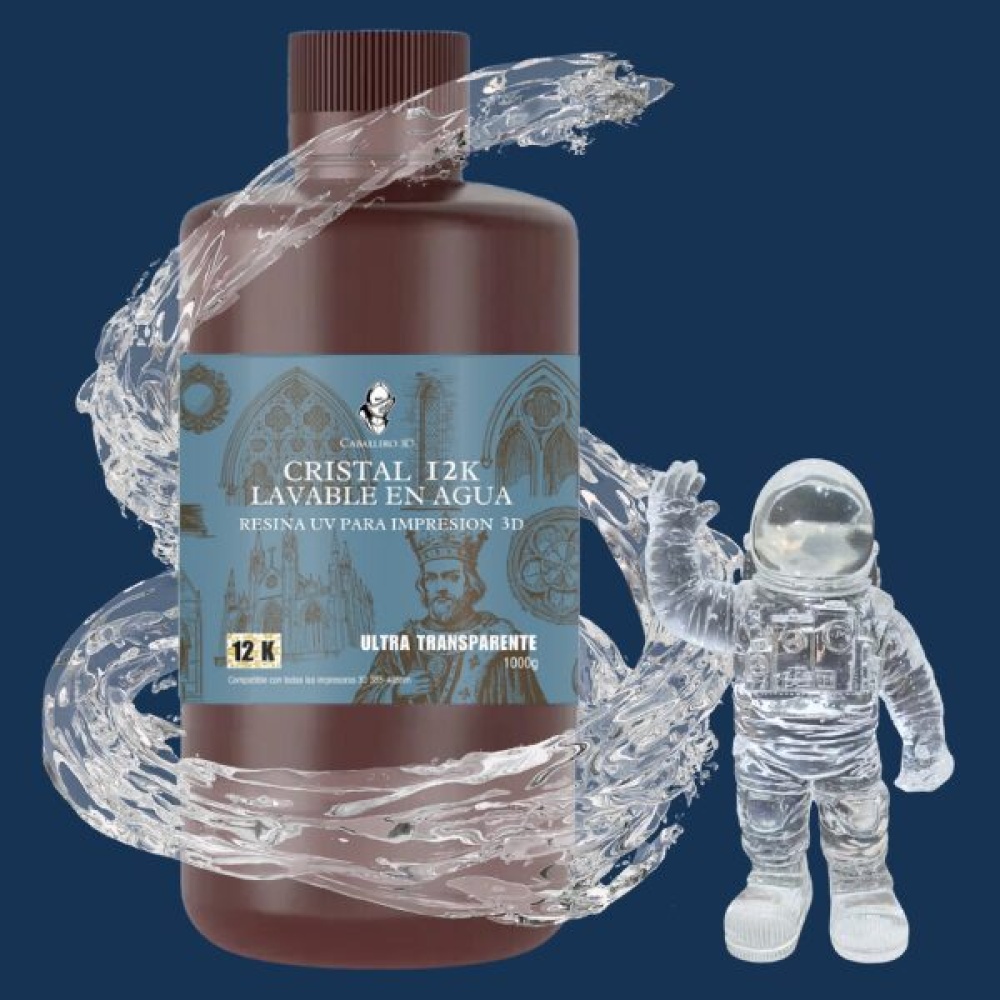 Caballero 3D Cristal 12K Lavable en Agua